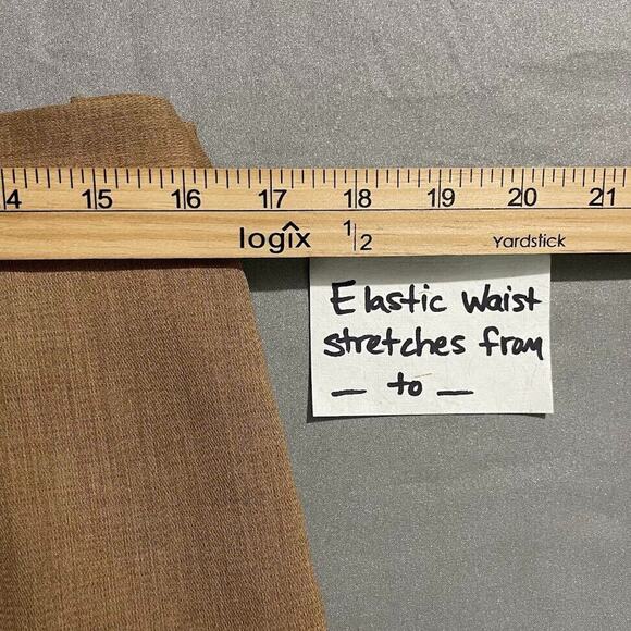 Alfred Dunner Size 12 Camel Tan Wide Leg Trousers Classic Dress Pants Minimalist - Picture 7 of 11